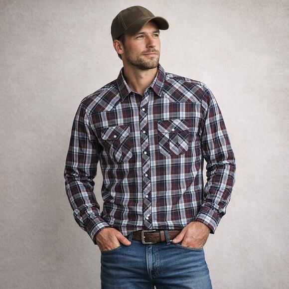 Coevals Club Other - Coevals Club Plaid Pearl Snap Western Shirt Mens Large 44 Chest